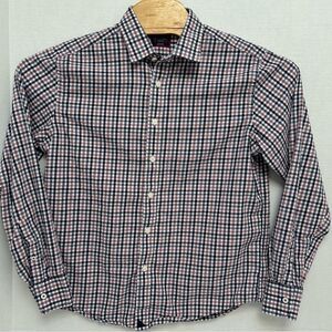 UNTUCKit Cascina Cotton Navy‎ & Mauve Check Long Sleeved Shirt size Medium